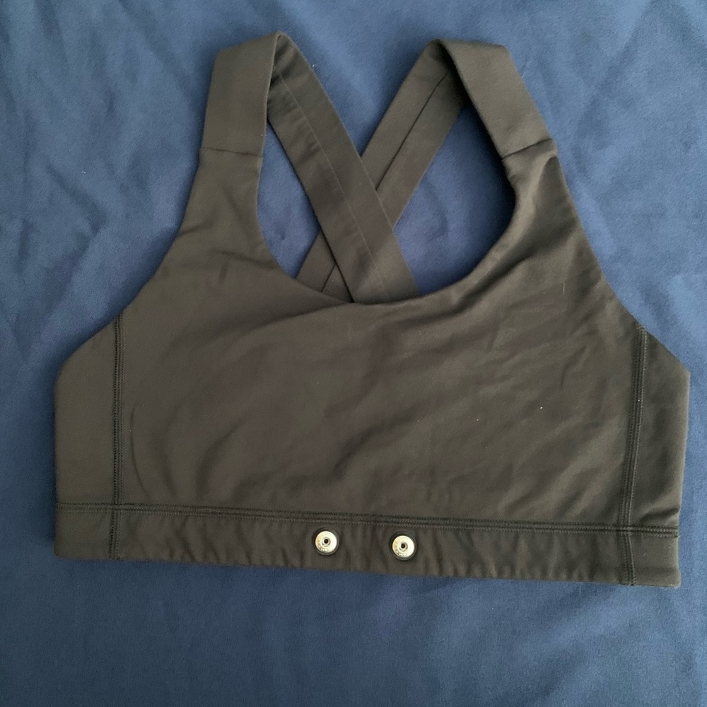 Lululemon Black Criss Cross Back Sport Tank Or Sports Bra Size 10.